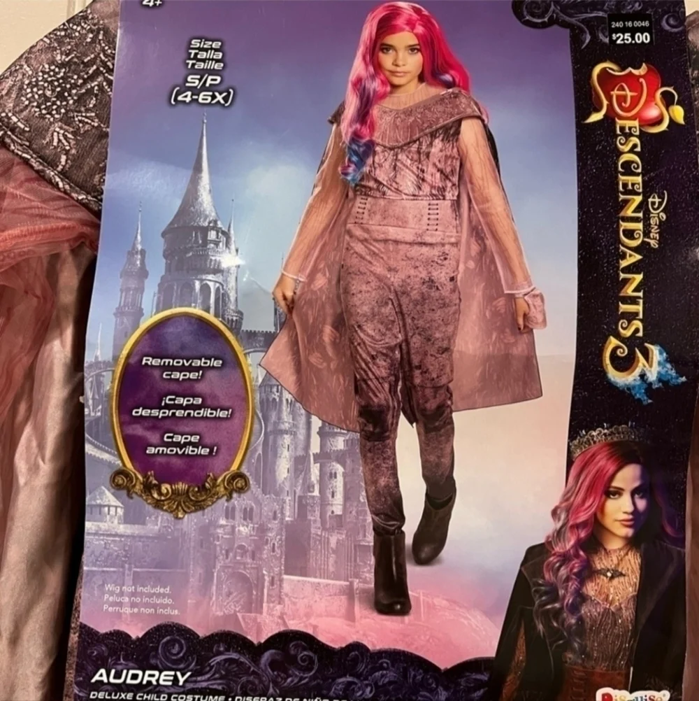 NWT Disney Descendants 3 Deluxe Child's Audrey Halloween Costume Girl's S 4-6X